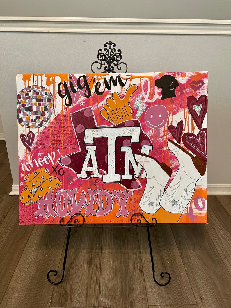 College Canvas Etsy