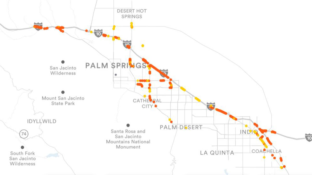 Download Free Palm Springs Ca Zip Code Map Newssdirect