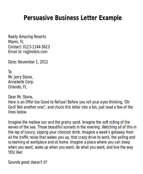 Free 9 Sample Persuasive Business Letter Templates In Ms Word Pdf