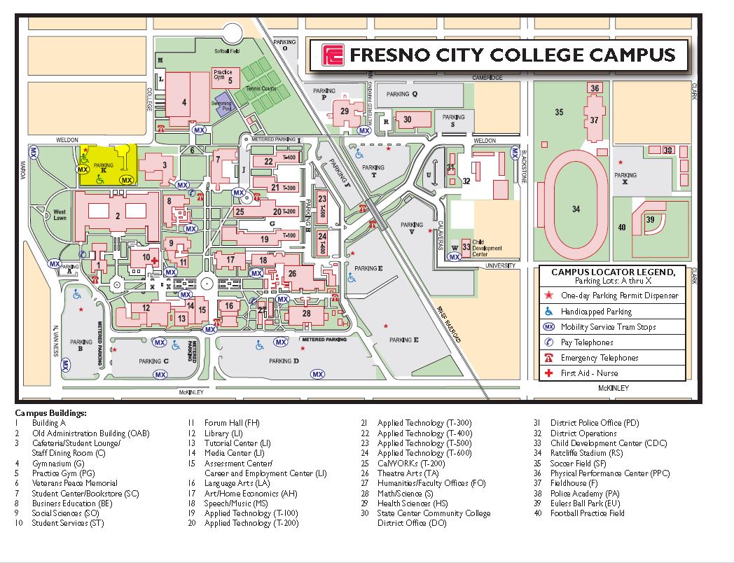 Fresno State Campus Map United States Map