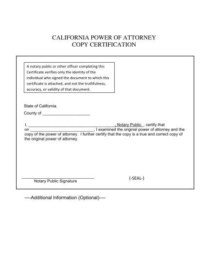 Medical Power Of Attorney California Guide