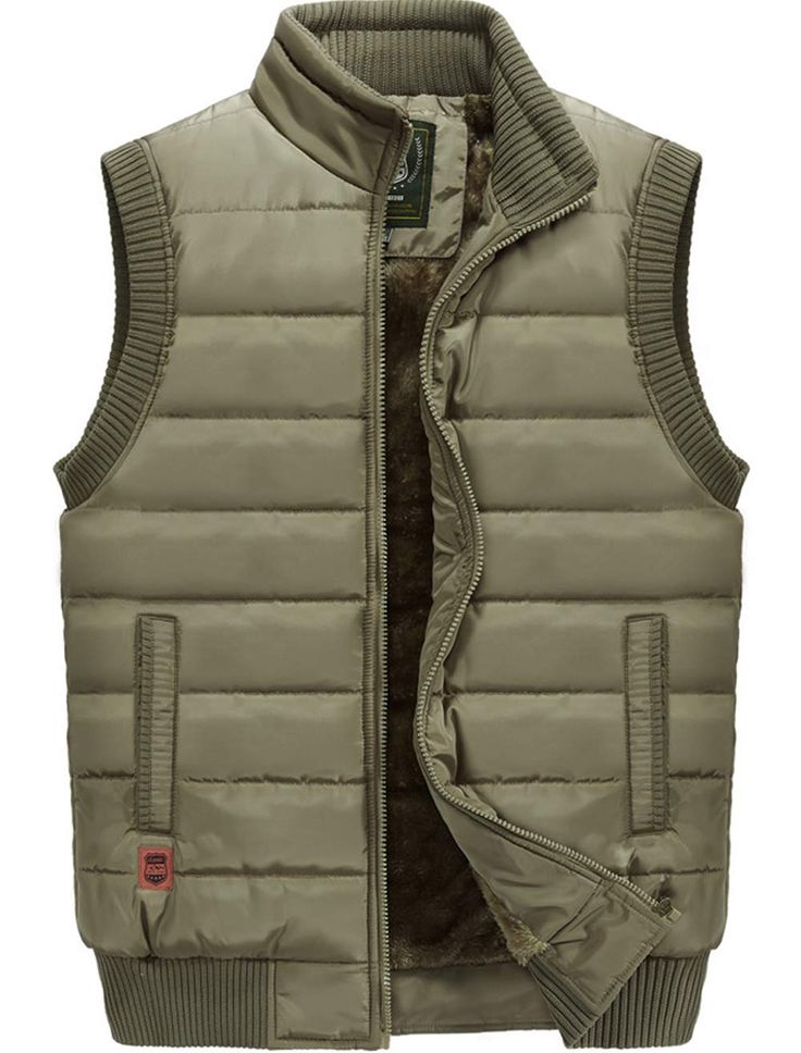 Men S Vest Canvas Autumn And Winter Warm Outdoor Hunting Work Utility