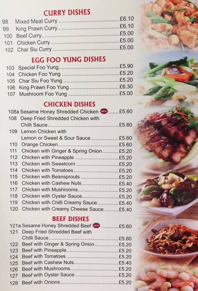 Panda Chinese Takeaway Livingston S Full Menu Online