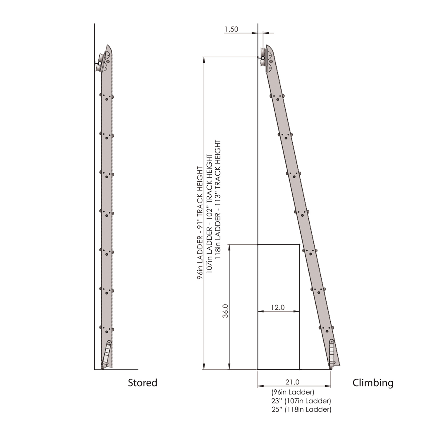 Rolling Library Ladder: Space Saving Solution