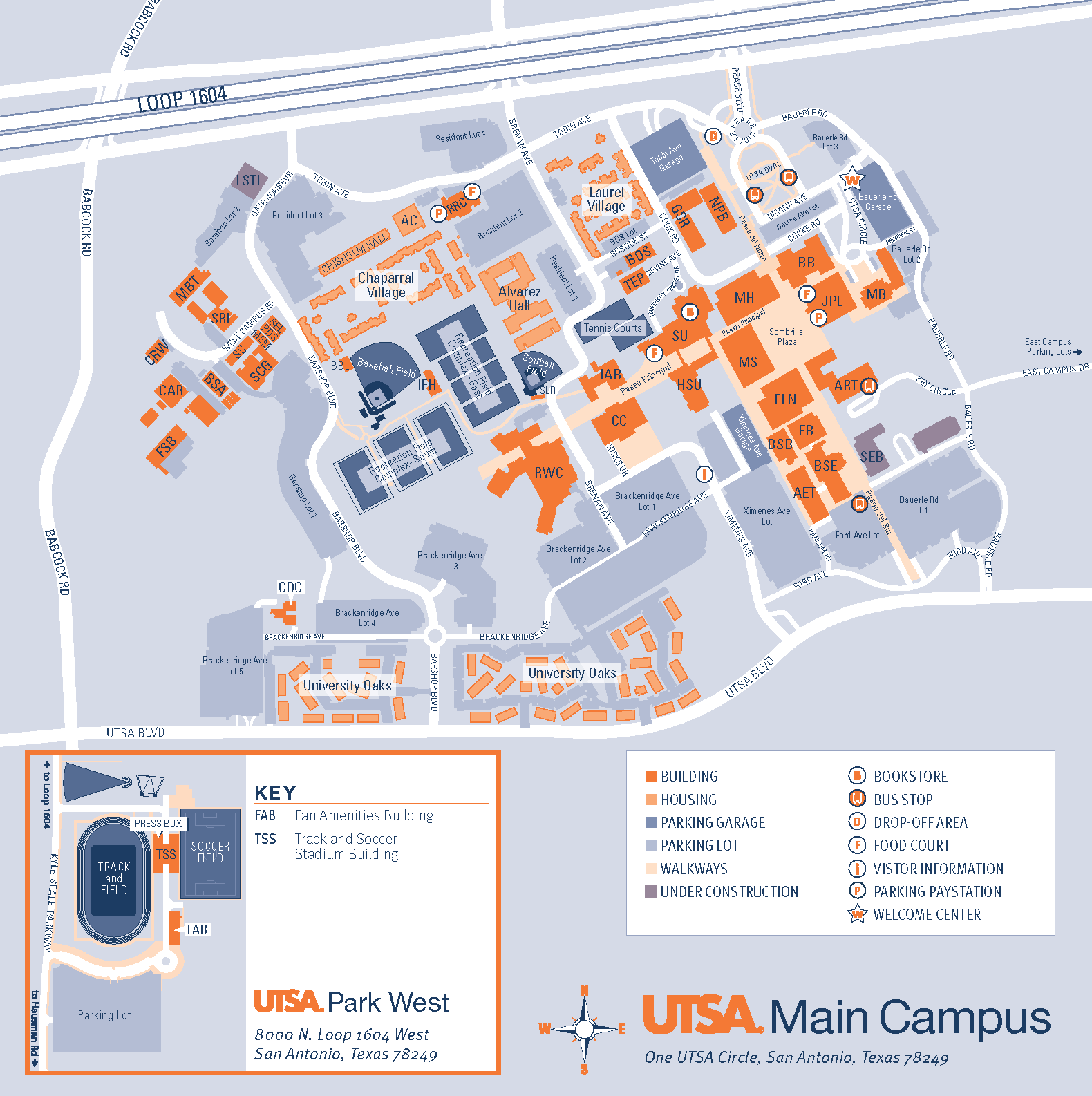 Utsa Main Campus Map