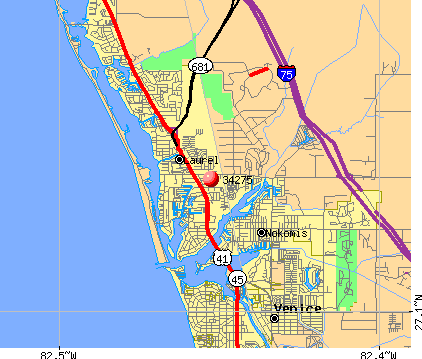 Venice Zip Code Map Map Vector