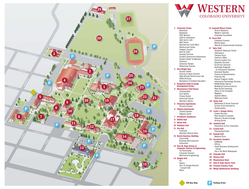 Western Washington University Campus Map Map