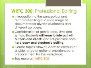 Wrtc Courses At Jmu Ppt